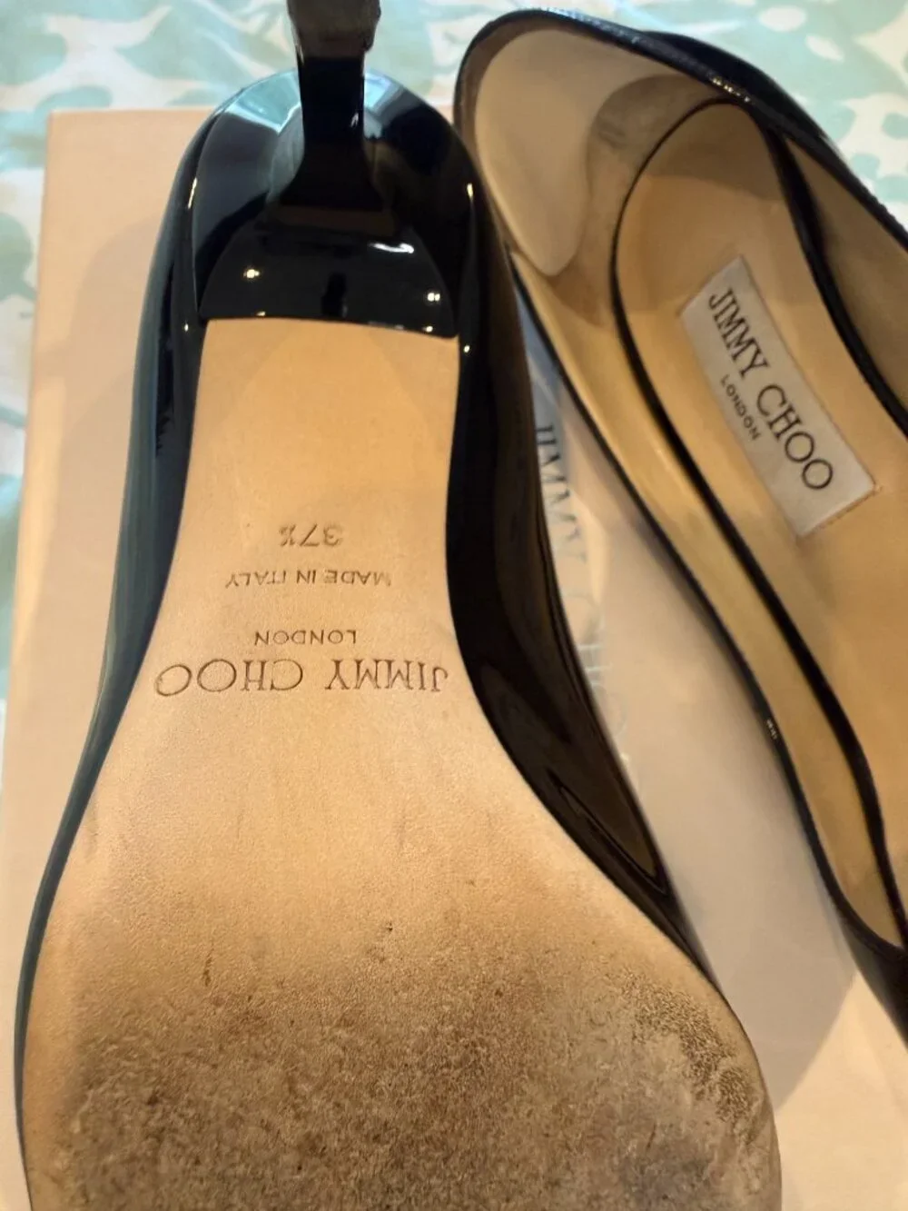 JImmy Choo Alina Pat Shoes Size 37.5 - Picture 6 of 9